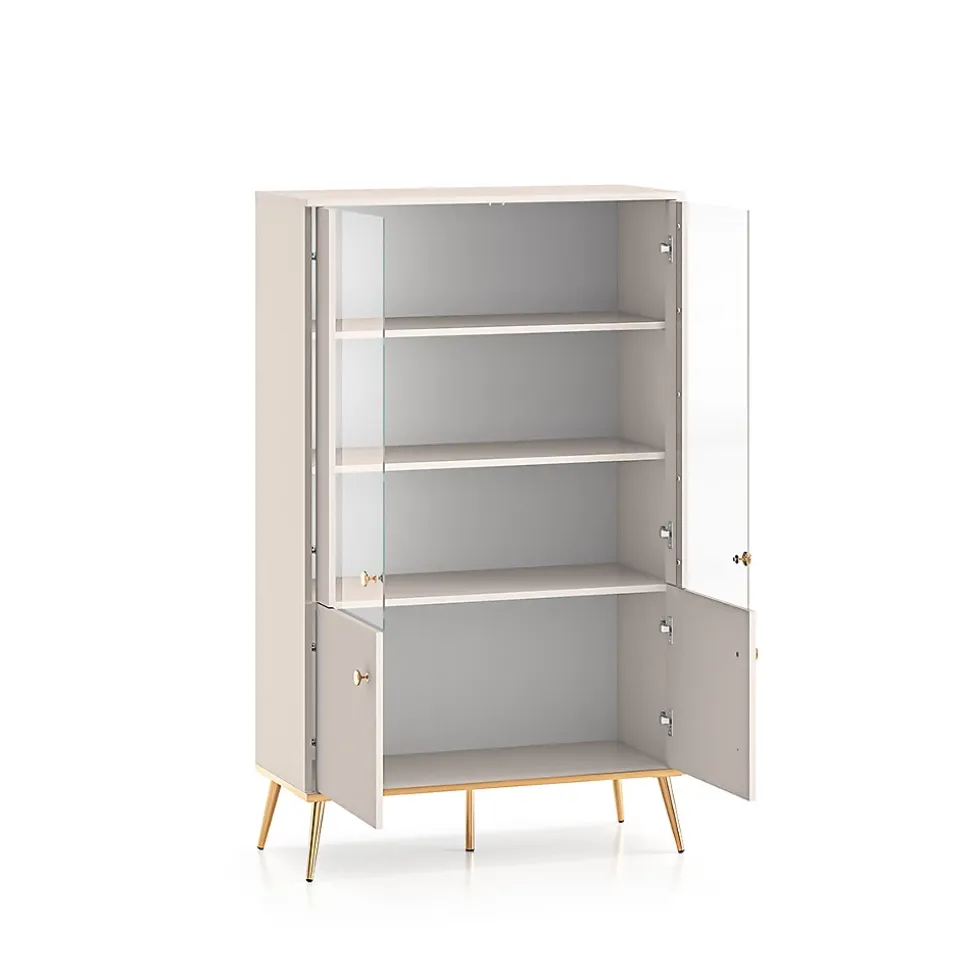 Vaisselier 4 portes Olivia Cachemire et Dore