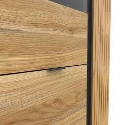 Vaisselier 3 portes Pia Noir et Bois