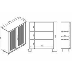 Vaisselier 2 portes Soly Cachemire