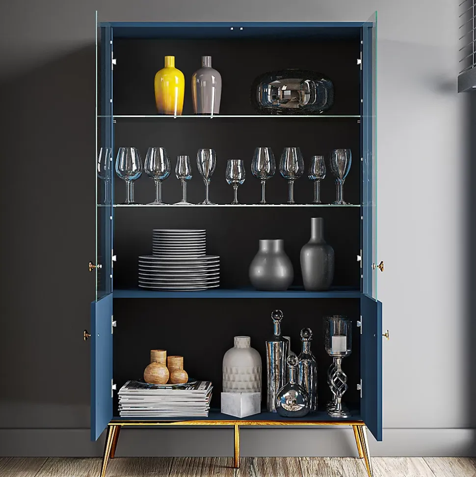 Vaisselier 4 portes Thalia Bleu
