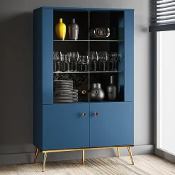 Vaisselier 4 portes Thalia Bleu
