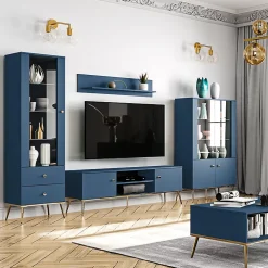 Vaisselier 4 portes Thalia Bleu