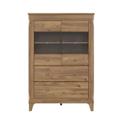 Vaisselier bas 2 portes 2 tiroirs Raya Bois