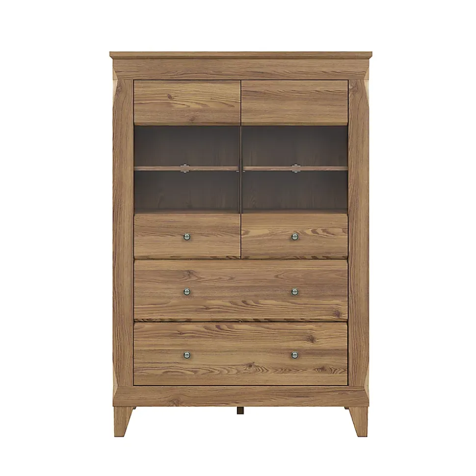 Vaisselier bas 2 portes 2 tiroirs Raya Bois