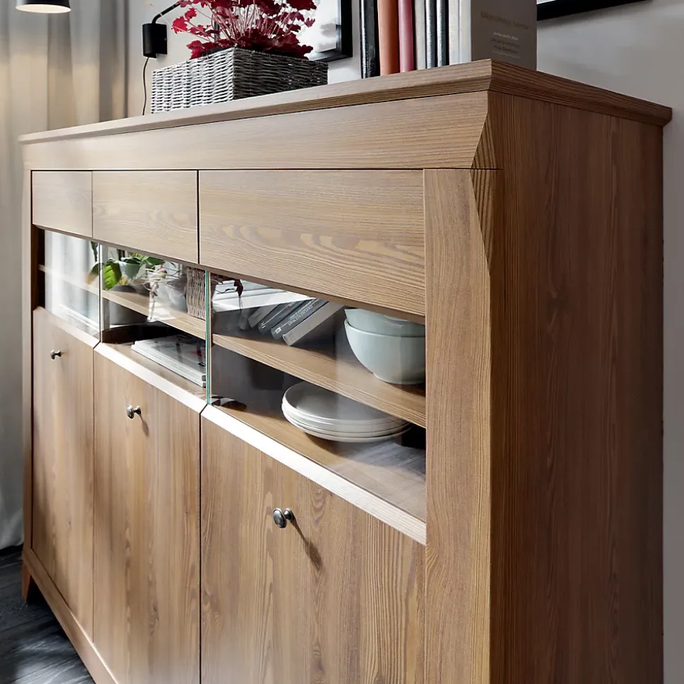 Vaisselier bas 3 portes Raya Bois