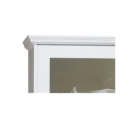 Vaisselier Blanc 4 Portes Coulissantes 2 Tiroirs 5 Niches L 121 H 198.8 P 42.3 cm - L 121 x l 42.3 x H 198.8 cm