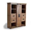 Vaisselier en bois manguier et métal