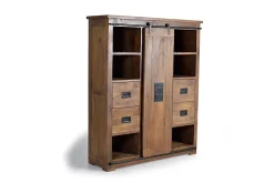 Vaisselier en bois manguier et métal