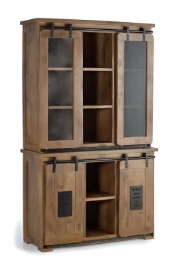 Vaisselier en bois manguier et métal
