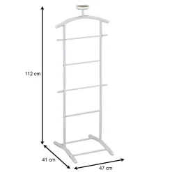 Valet ATRIX, en métal laqué blanc