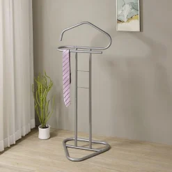 Valet CAMILO, en métal laqué gris lair