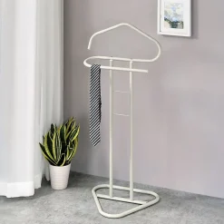 Valet CAMILO, en métal laqué beige