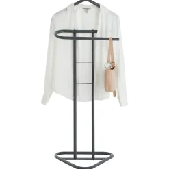 Valet CAMILO, en métal laqué gris