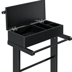 Valet de chambre Lulboll avec boîte ouvrable bois de pin noir en.casa