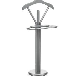 Valet FABIO, en métal laqué et MDF décor gris mat