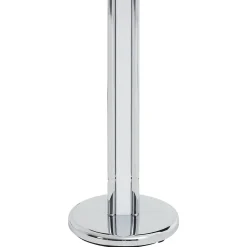 Valet GREGOR, en métal chromé et MDF décor blanc mat