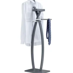 Valet ROBIN, en bois laqué gris