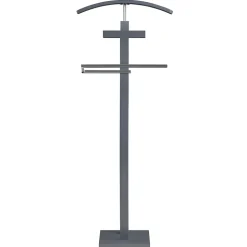 Valet ROBIN, en bois laqué gris