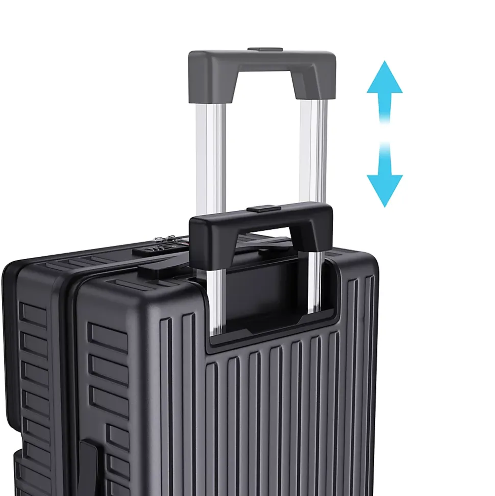 Valise 2 Pièces, Coque Rigide En Abs, Serrure à Combinaison Tsa Et Poignée Télescopique, Noire
