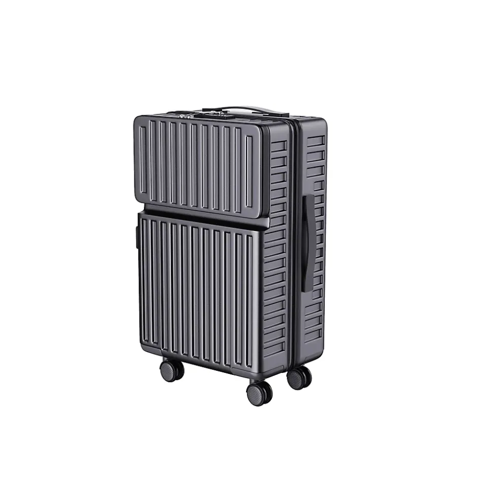 Valise 2 Pièces, Coque Rigide En Abs, Serrure à Combinaison Tsa Et Poignée Télescopique, Noire