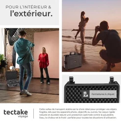 Valise de protection matériel photo en Coque dure robuste noir