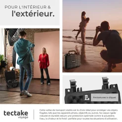 Valise Etanche pour Appareil Photo en coque dure robuste légère noir