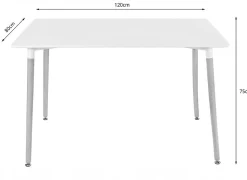 Valora YURO Set de Tables Rectangulaires MDF Hêtre Blanc x4