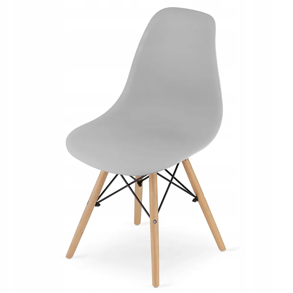 Valora YURO Table Rectangulaire 120x80 Blanc + 4 Chaises OSAKA Grises