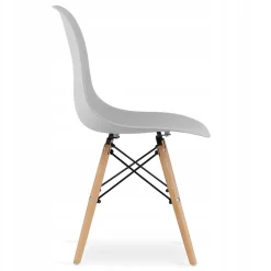Valora YURO Table Rectangulaire 120x80 Blanc + 4 Chaises OSAKA Grises