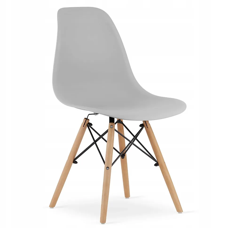 Valora YURO Table Rectangulaire 120x80 Blanc + 4 Chaises OSAKA Grises