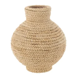 Vase en rotin tressé rond (44x44x52 cm - Naturel)