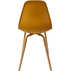VERANA - Ensemble Table en Verre + 4 Chaises PP Jaune