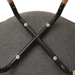 VERANA - Pack Table en Verre + 4 Chaises Gris Chiné Foncé