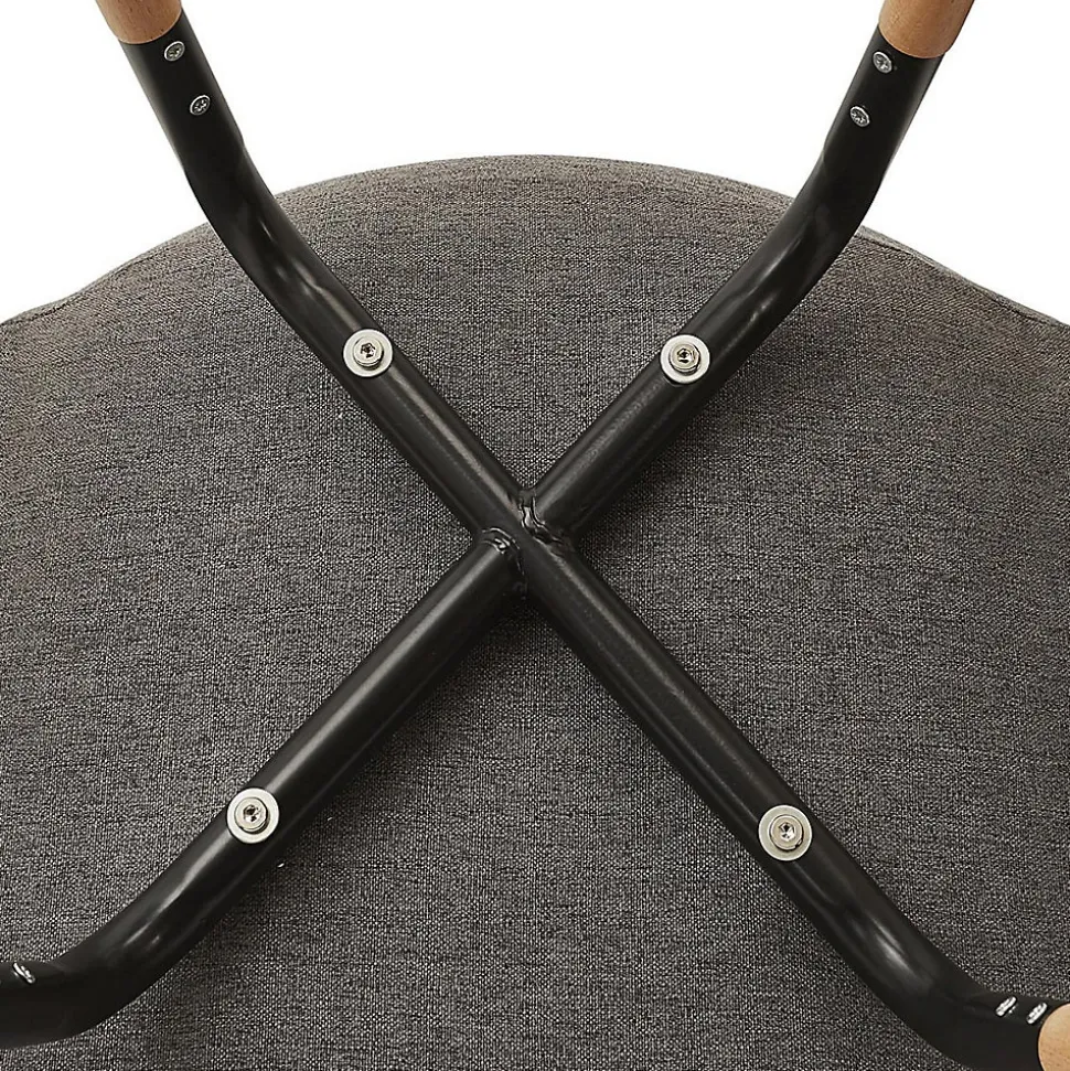 VERANA - Pack Table en Verre + 4 Chaises Gris Chiné Foncé