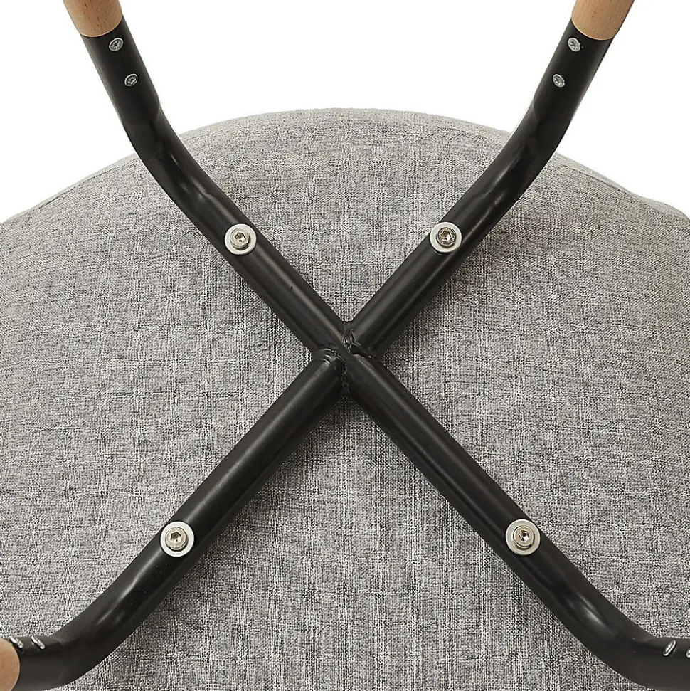 VERANA - Pack Table en Verre + 4 Chaises Gris Chiné Clair
