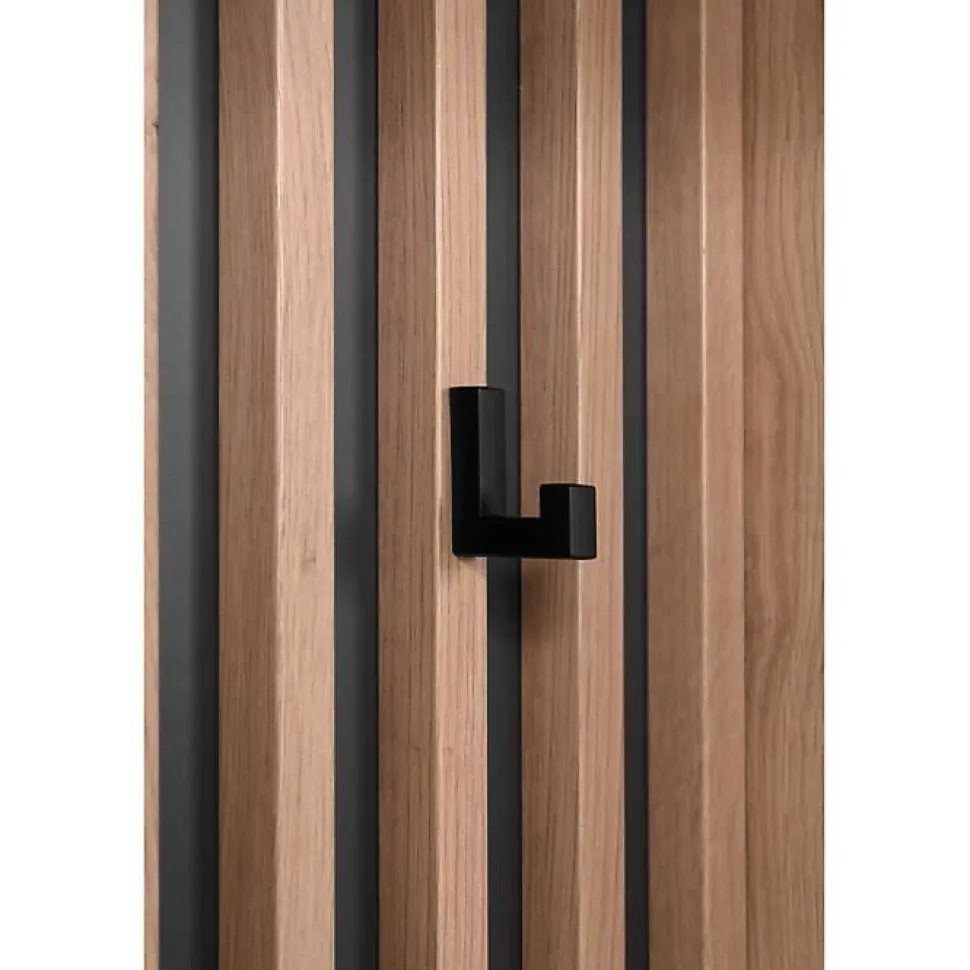 Vestiaire avec miroir - MEDAN 42A - Anthracite / Chene artisan - 80 x 190 x 37 cm