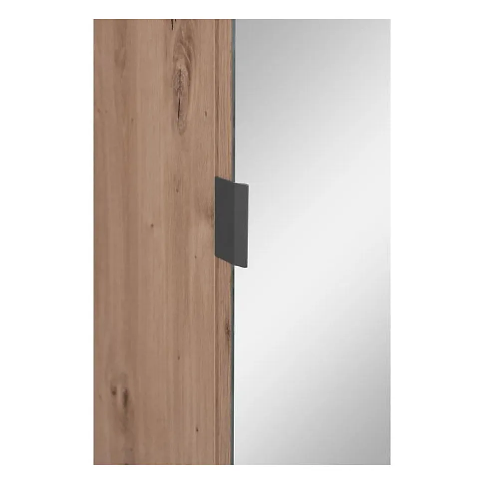 Vestiaire avec miroir - MEDAN 42A - Anthracite / Chene artisan - 80 x 190 x 37 cm