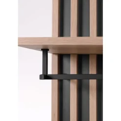 Vestiaire avec miroir - MEDAN 42A - Anthracite / Chene artisan - 80 x 190 x 37 cm