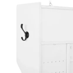 Vestiaire De Rangement - 6 Cintres, 1 Porte, 4 Casiers - Blanc,Mettre dans vestiaires
