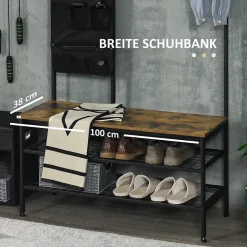 Vestiaire De Rangement - Brun Rustique, Robust - Mettre dans vestiaires