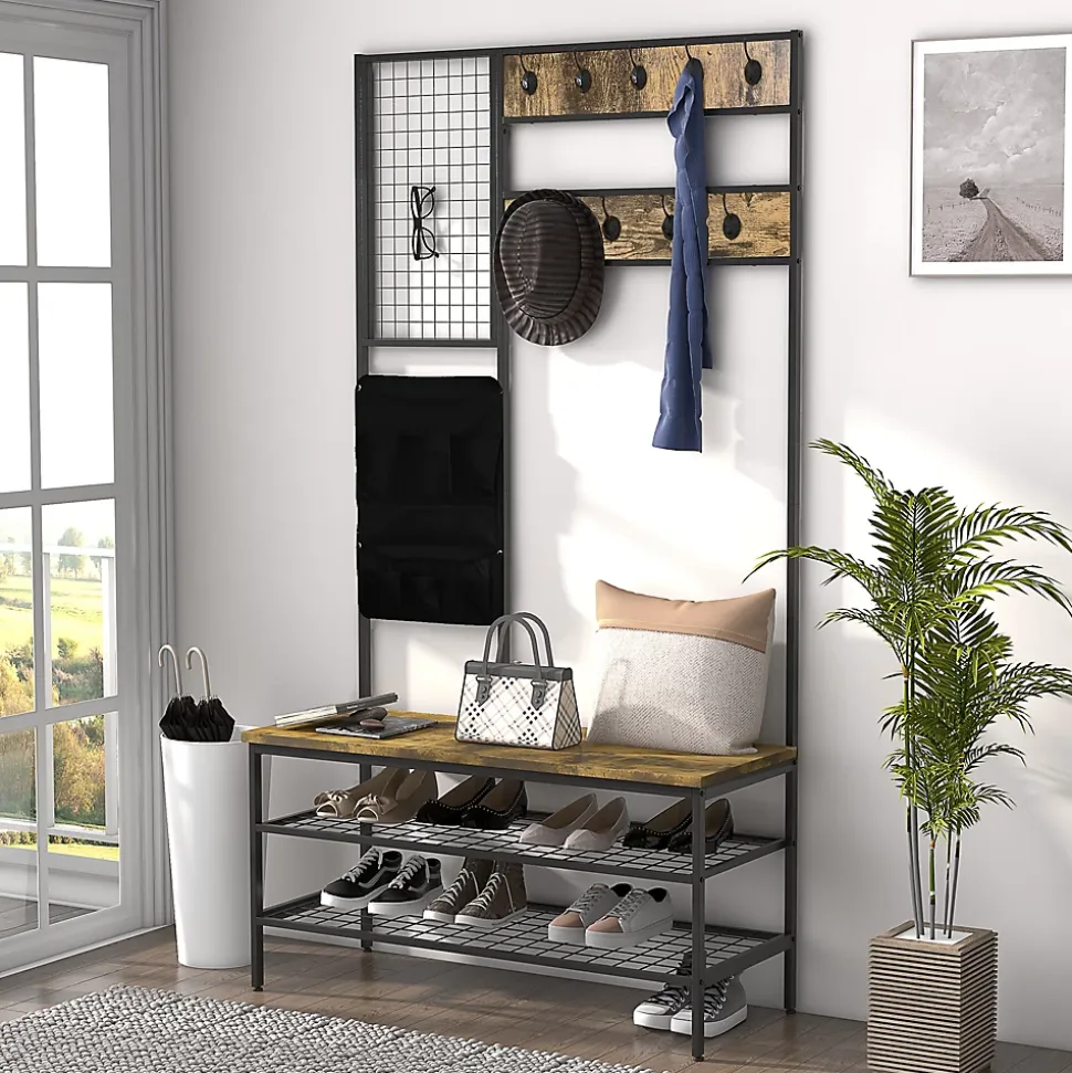 Vestiaire De Rangement - Brun Rustique, Robust - Mettre dans vestiaires