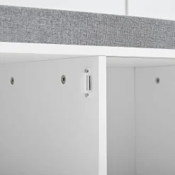 Vestiaire d'Entrée - Meuble d'Entrée avec Banc Assise et Patères, Rangement Pratique, Bois MDF Blanc 120x40x191 cm