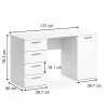 Vicco Bureau Blanc 137 x 60 cm