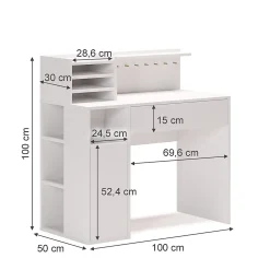 Vicco Bureau Blanc 100 x 50 cm
