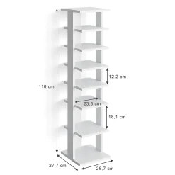 Vicco Armoire à chaussures Blanc 26.7x110cm