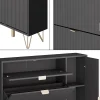 Vicco Armoire à chaussures Noir 108x107.5cm