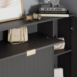 Vicco Armoire à chaussures Noir 108x107.5cm