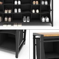 Vicco Armoire à chaussures Chêne rustique 100x54.5cm
