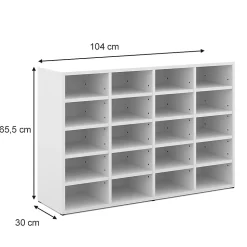 Vicco Armoire à chaussures Blanc 104x65.5cm