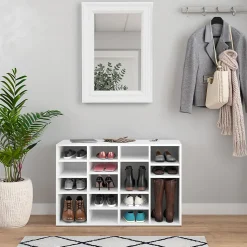 Vicco Armoire à chaussures Blanc 104x65.5cm